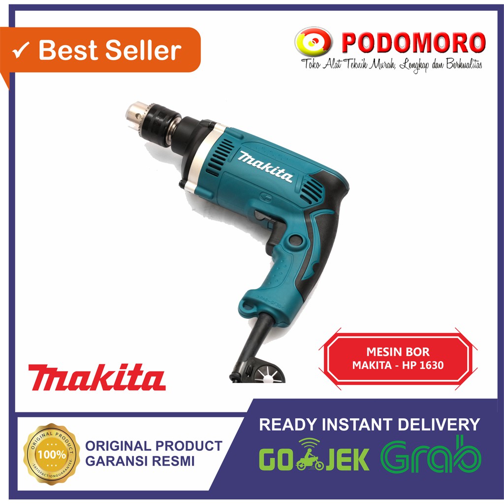  Makita  HP1630 Mesin  Bor  Tangan  Listrik Besi 13 mm Kayu 