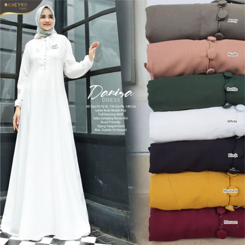 Gamis Polos Danira Dress - Gamis polos Busui Original by Kheyra Hijab