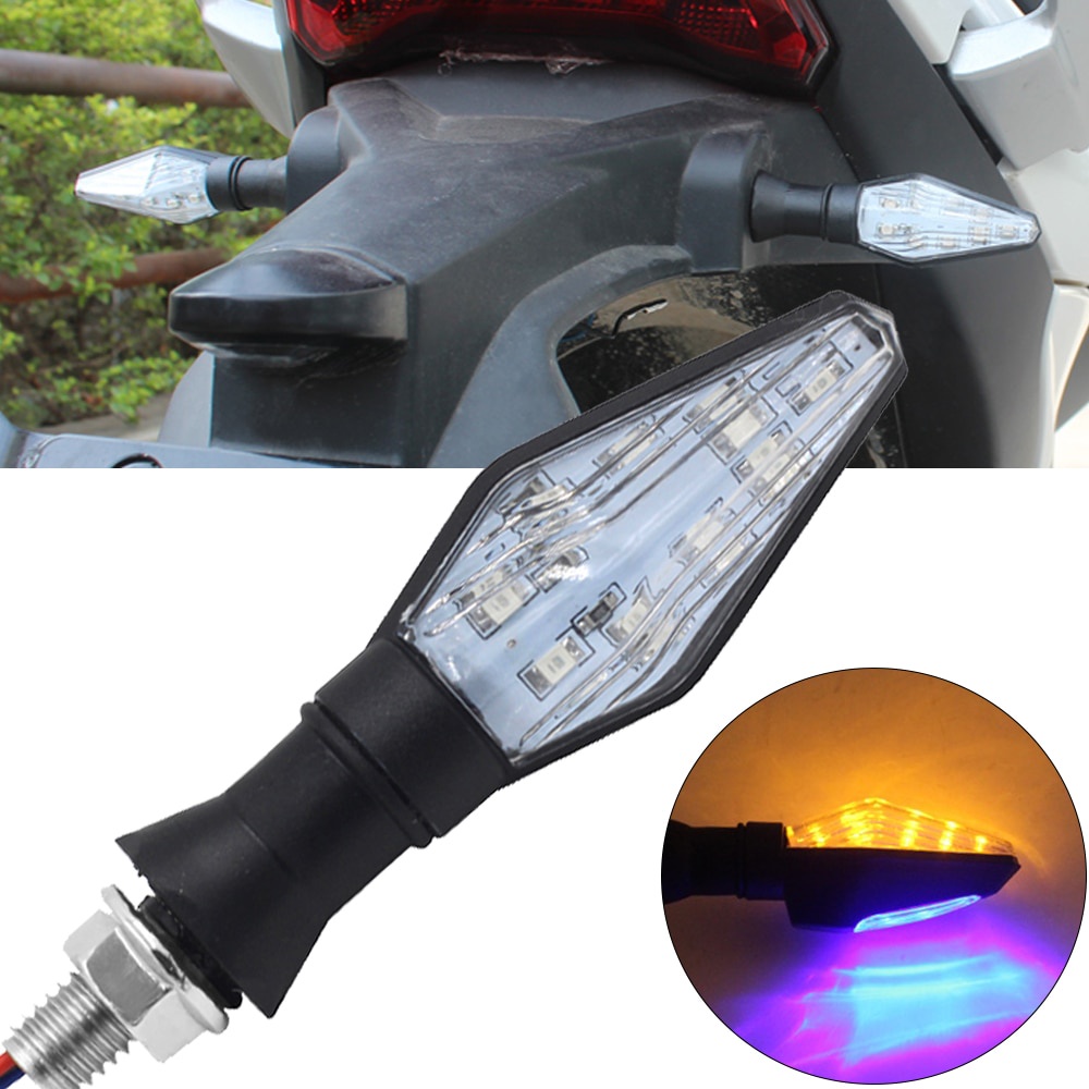 1biji Lampu Indikator Sein LED Motor Flowing Universal Lampu Isyarat Motor Blinker Flash Lamp Refit