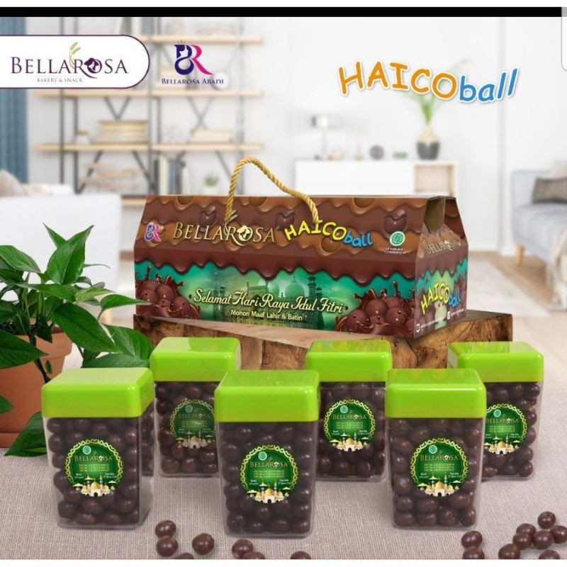 

BELLAROSA KUE PAKET HAICOBALL HCB4L / KUE KERING PARSEL PAKET COKLAT.