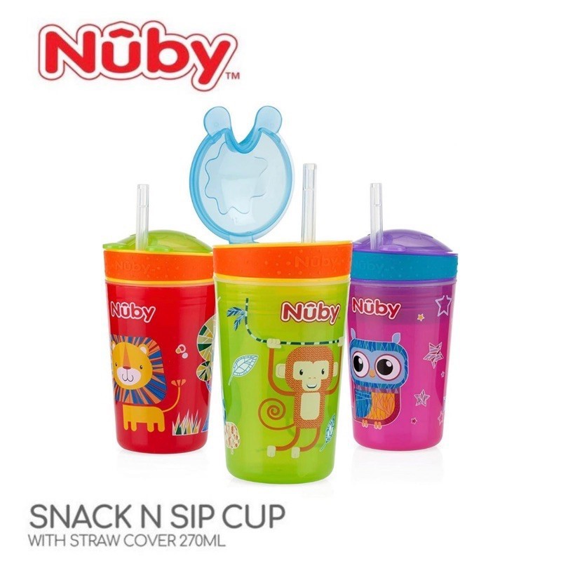 Nuby Snack n Sip Cup with Straw Cover