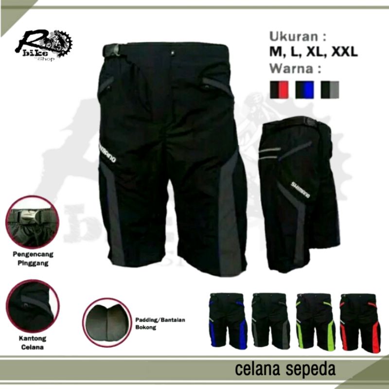 Celana sepeda pendek MTB Gowes Downhill padding busa,celana sepeda