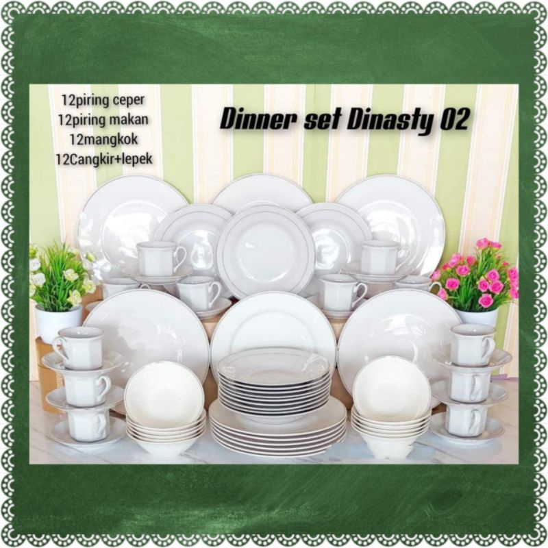 Dinner Set Putih Dinasty 02/Dinner Set Putih/DINNER SET