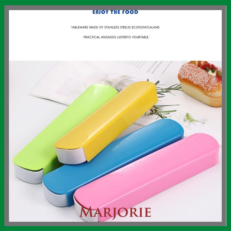 4PCS/ set Alat Makan Travel Korea Sumpit Portable Sendok Garpu Sumpit Stainless Steel 410 Include Kotak-MJD
