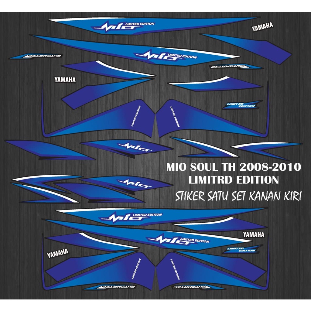 STIKER STRIPING VARIASI MIO SOUL TH 2008-2010 LIMITRD EDITION