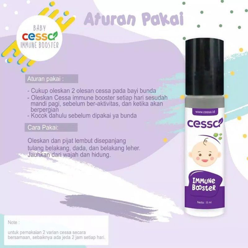 Cessa cesa Baby bayi oil ( 0- 2 tahun ) Fever Drop Cough n Flu ,Lenire,Bugs Away Cessa Essential Oil Pereda Batuk &amp; Pilek Cesa Cough N Flu Demam fever anti serangga nyamuk bugs away anti rewel lenire peningkat imun boost imune obat bayi bpom Cessa Baby