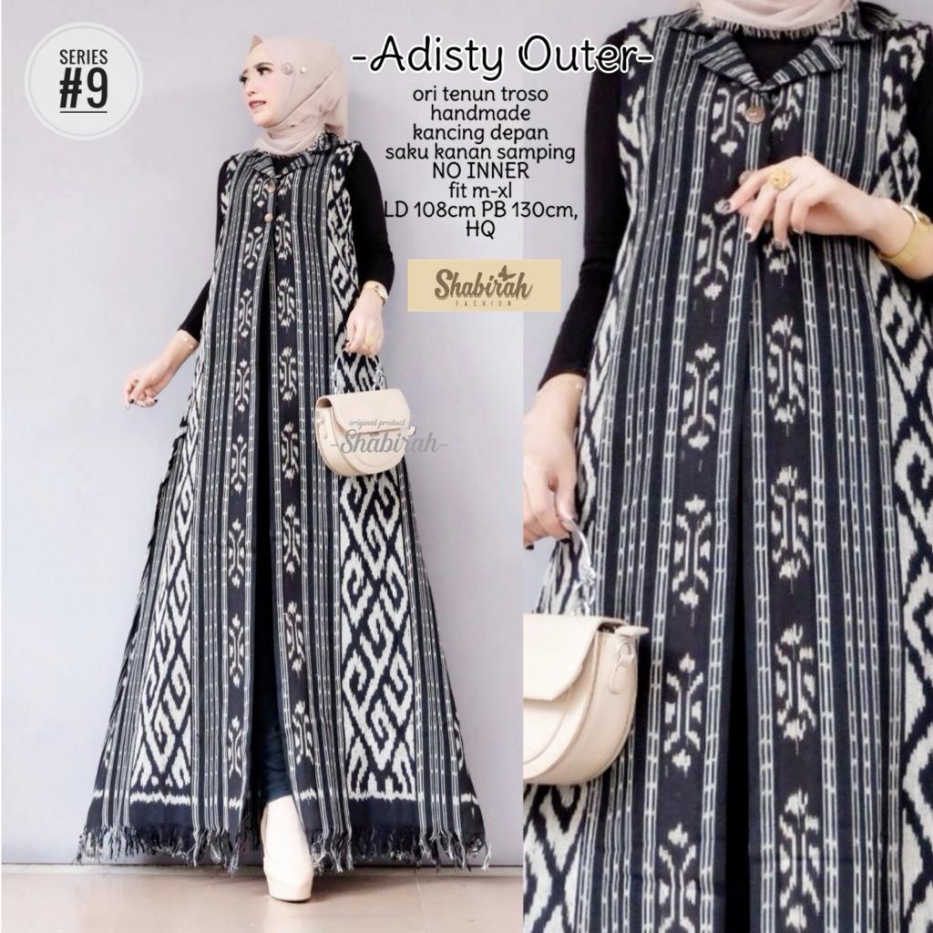 Long Outer Batik Tenun Wanita by Butik Batik Solo Bahan Batik Tenun kode LONG OUTER TENUN ADISTY