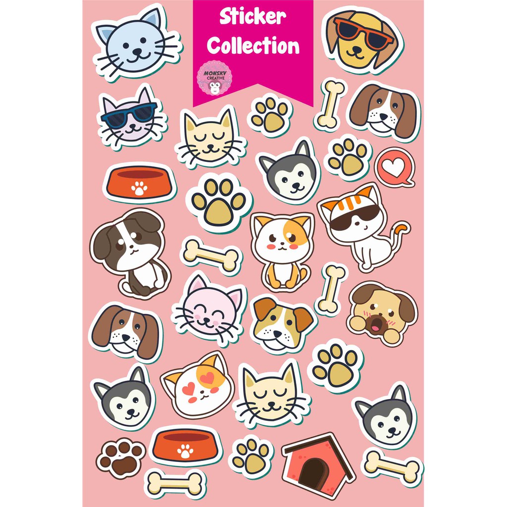 Sticker Tumblr Murah Stiker Cute Lucu Pastel Feed Emoji Stiker