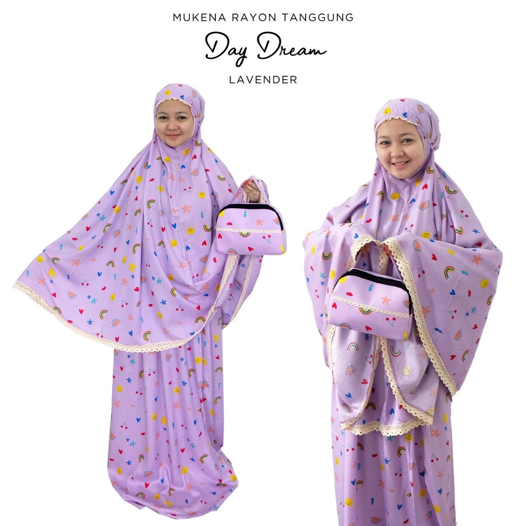 MUKENA BALI TASIK - MUKENA ANAK TANGGUNG RAYON MOTIF DAYDREAM