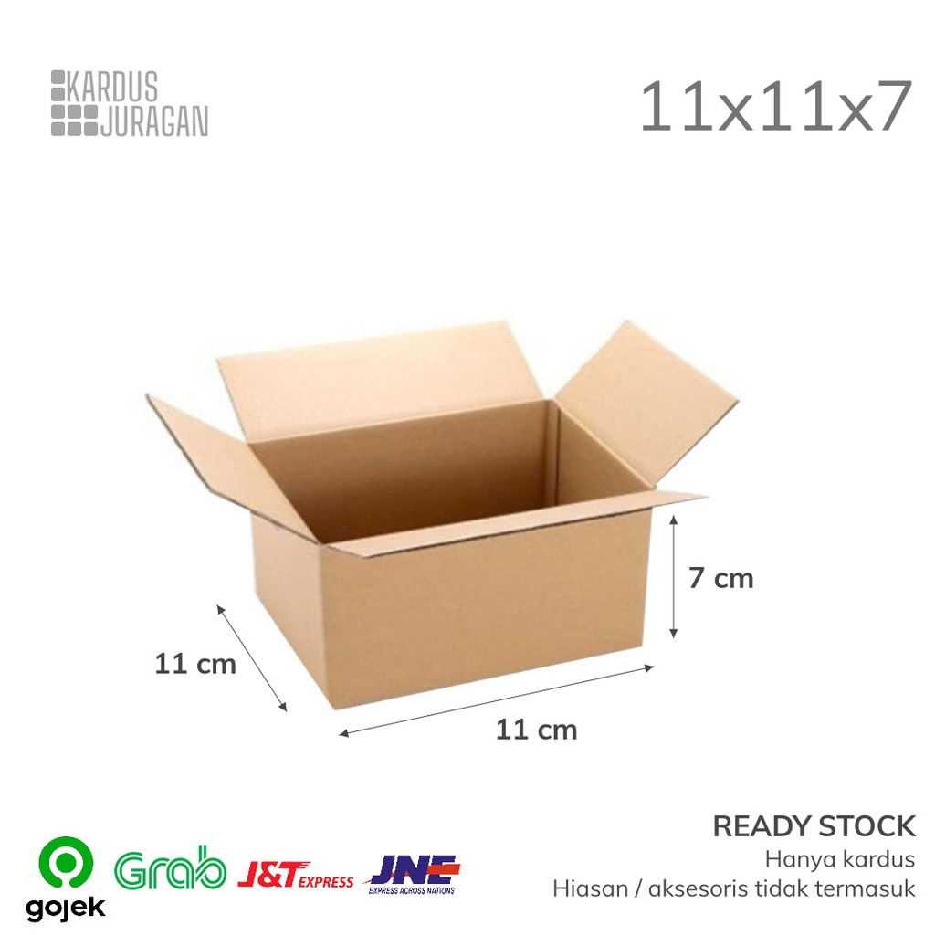 

Kardus Polos 11 x 11 x 7 cm Dus Box Packing Standar untuk Kemasan dan Packaging
