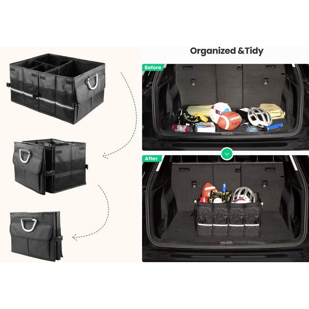 AM-33 Car Box Organizer Trunk Kapasitas Besar Tas Bisa Lipat Portable Bisa Bawa Ke mana aja Serbaguna Car Storage Bagasi Mobil Merapikan Bagasi Mobil Cocok Camping Traveling