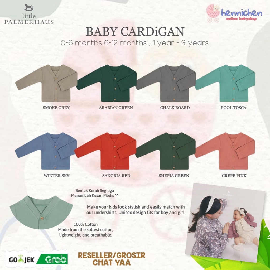 PROMO 7.7 PROMO BAJU LEBARAN Little Palmerhaus - Baby Cardigan 0-12m 12-24m KIDS CARDIGAN CARDIGAN ANAK FASHION ANAK 1-6TH