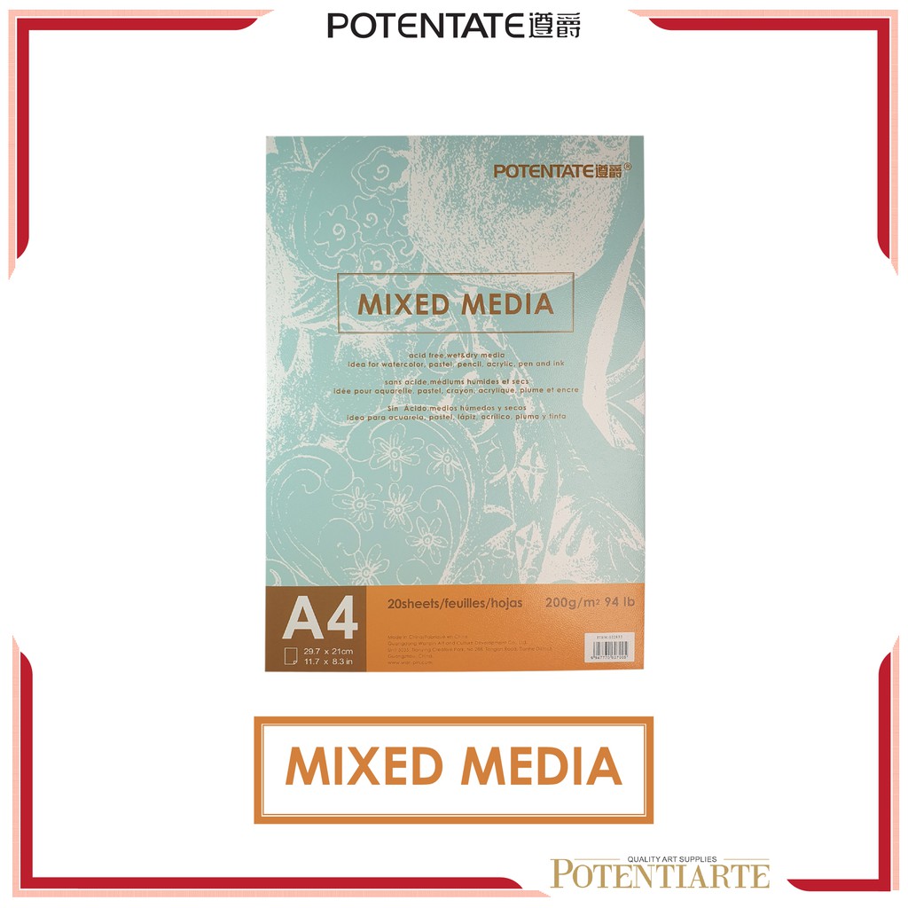 

Buku Sketsa Potentate A4 Mixed Media Pad