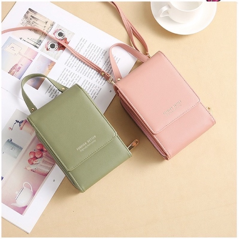 Tas Selempang Kulit Wanita Dompet Hp Cewek Slempang Mini Bag LN C288-2