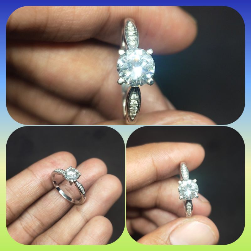 cincin Wanita bermata Berlian banjar