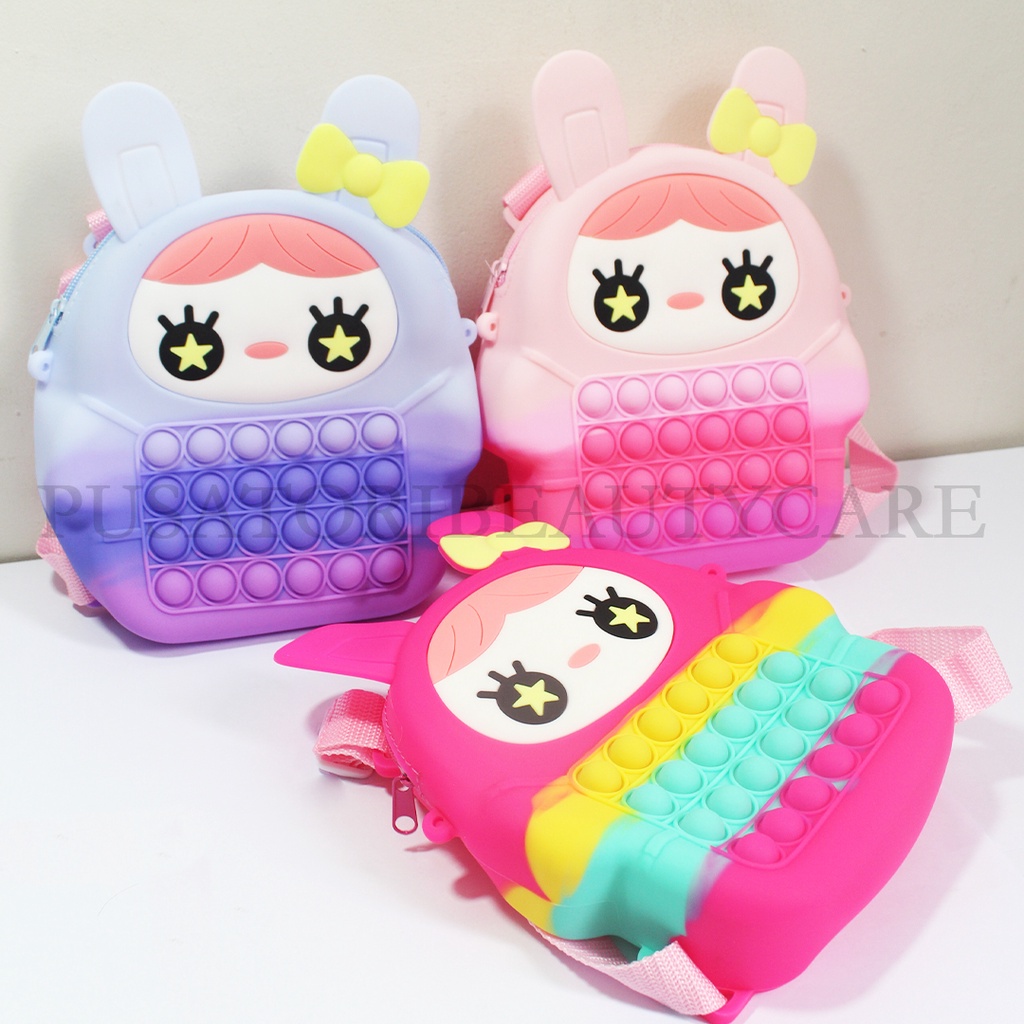 Tas POP IT Anak Selempang Jumbo Muat Hp Pony Unicorn Bag Besar