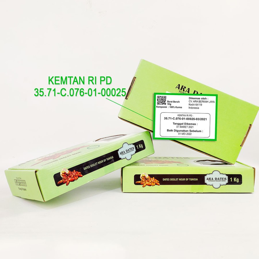 

Kurma Tunisia Tangkai 1 Kg ARA DATES PREMIUM KEMTAN