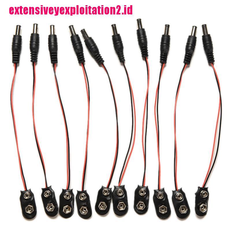 1pc Kabel Konektor Jack Power Barrel Baterai 9V Untuk Mobil