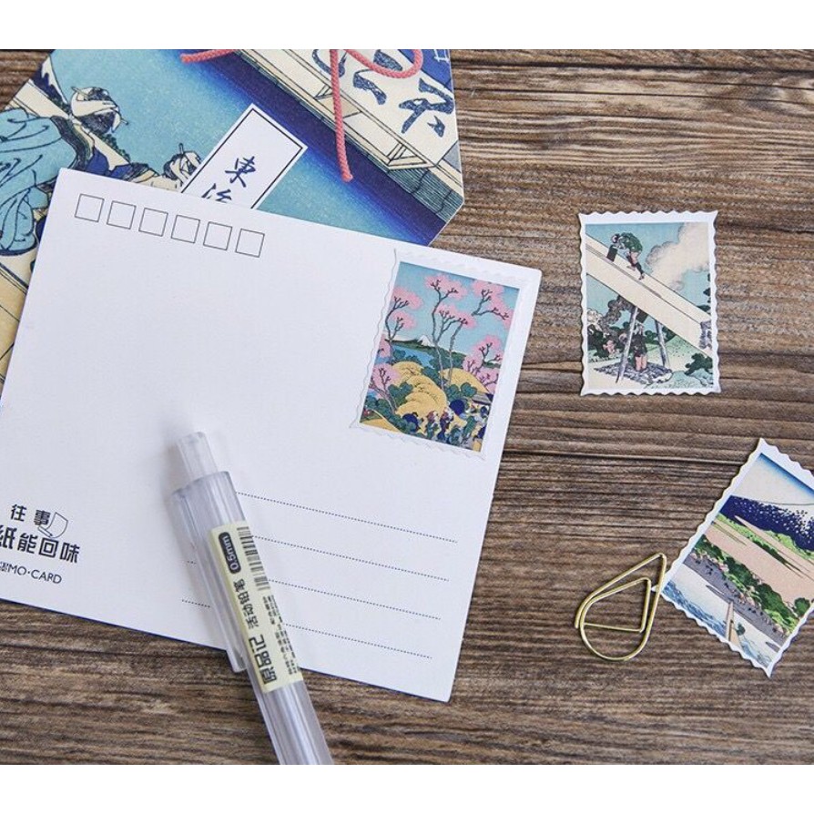 

postage stamp series sticker set