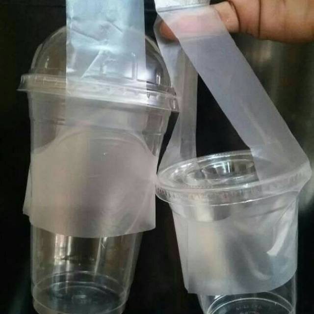 Plastik Minuman Tenteng Gelas Cup ISI KURANG LEBIH 960PCS plastik T , plastik gelas, plastik tenteng