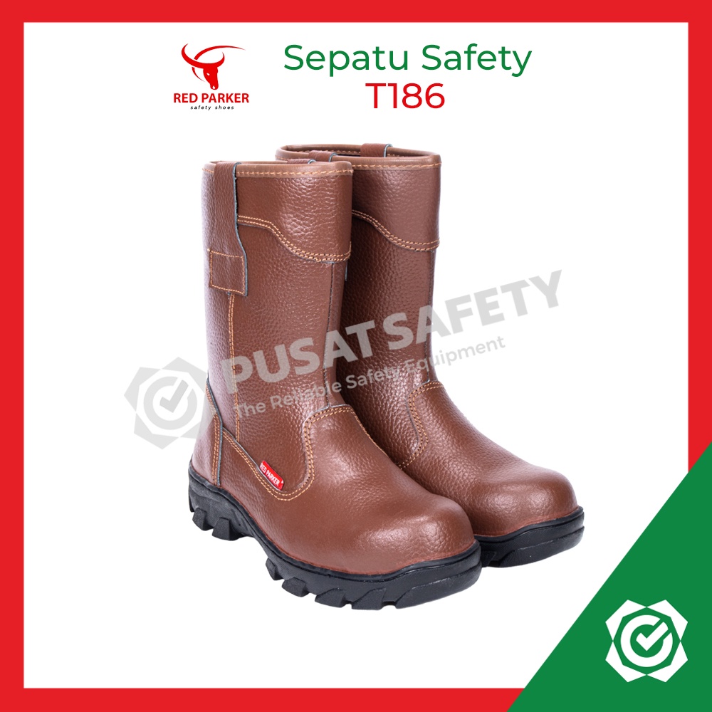 Sepatu Safety Boot Red Parker T186