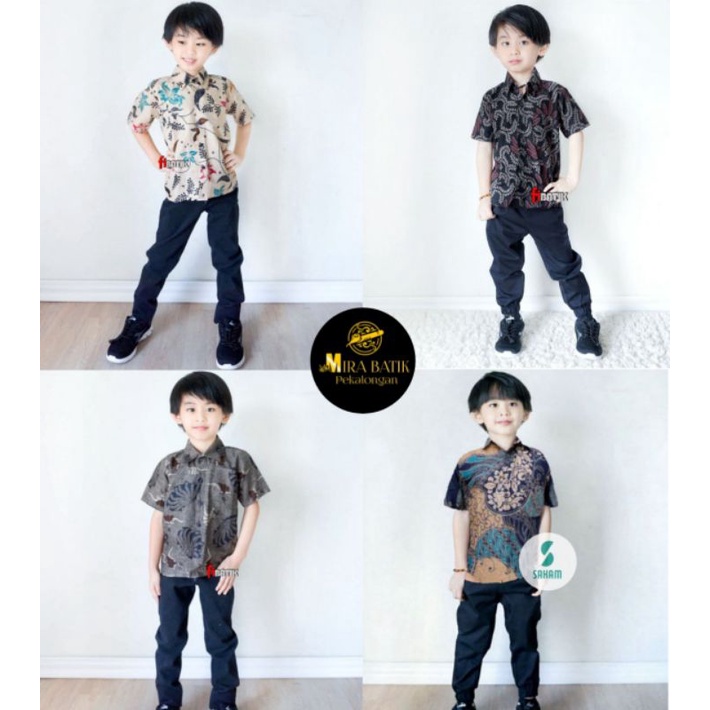 HEM BATIK ANAK COWOK / BAJU BATIK ANAK COWOK / BATIK ANAK LAKI LAKI Umur 1-12 Tahun Terbaru