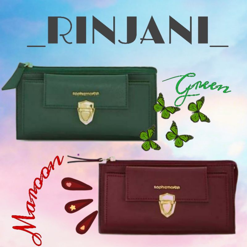 (x) NEW DOMPET RANJANI GREEN MAROON SOPHIE MARTIN PARIS