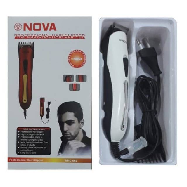 alat cukur rambut/jenggot/kumis elektrik tanpa kabel (NOVA) impor