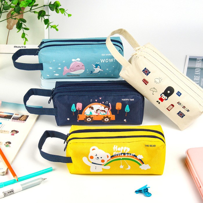 

Eklusif Cartoontempat Pensil Kapasitas Besar Jumbo Study Pencil Case Gilaa!!!