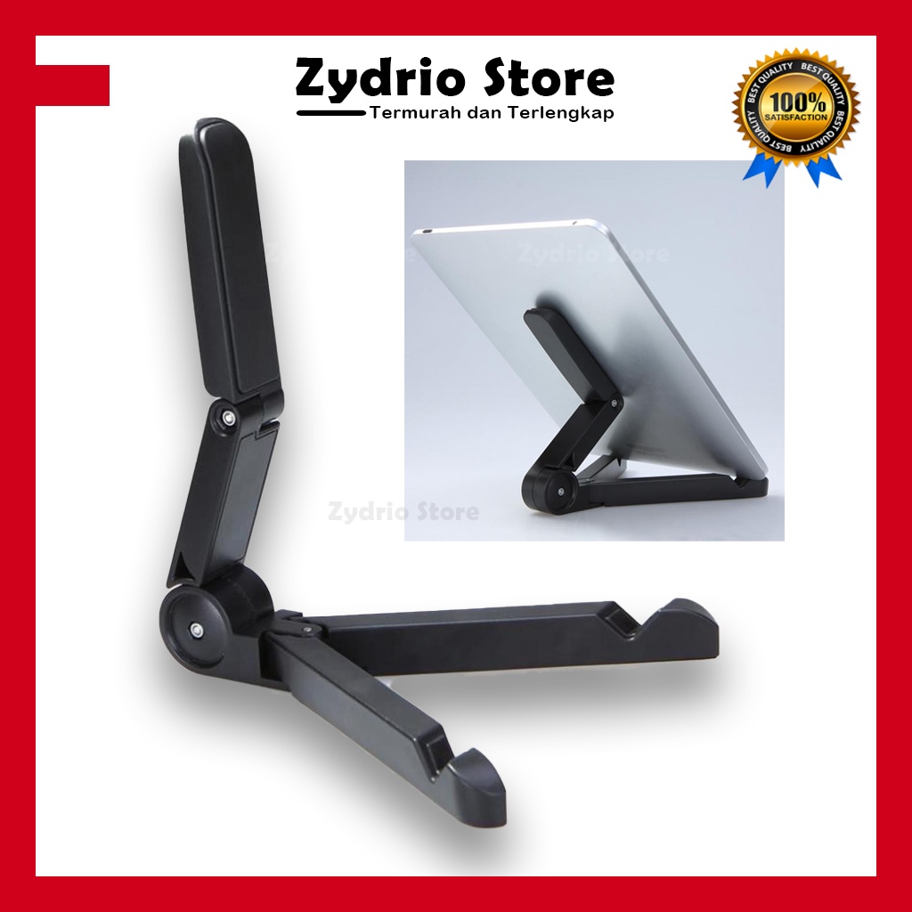 Stand Tab Lipat / Foldable Holder Penyangga Tablet HP iPad Buku Piagam