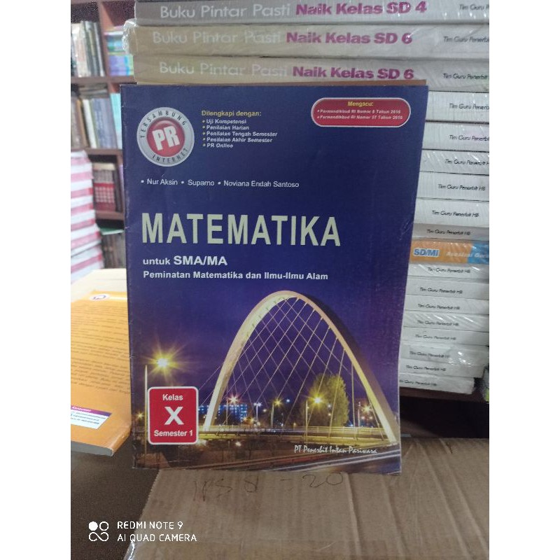 Jual Buku Pr Matematika Peminatan Kelas X Semester 1 Revisi Indonesia Shopee Indonesia