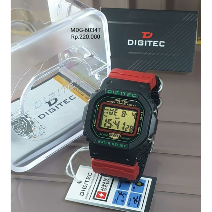 Jam Tangan Sport DIGITEC DG 6034 DG 5024 dg2024 Original Strap Kanvas