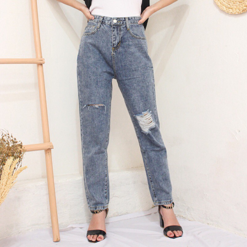 VIERLIN - Jeans 5510 - HIGHWAIST RIPPED WANITA