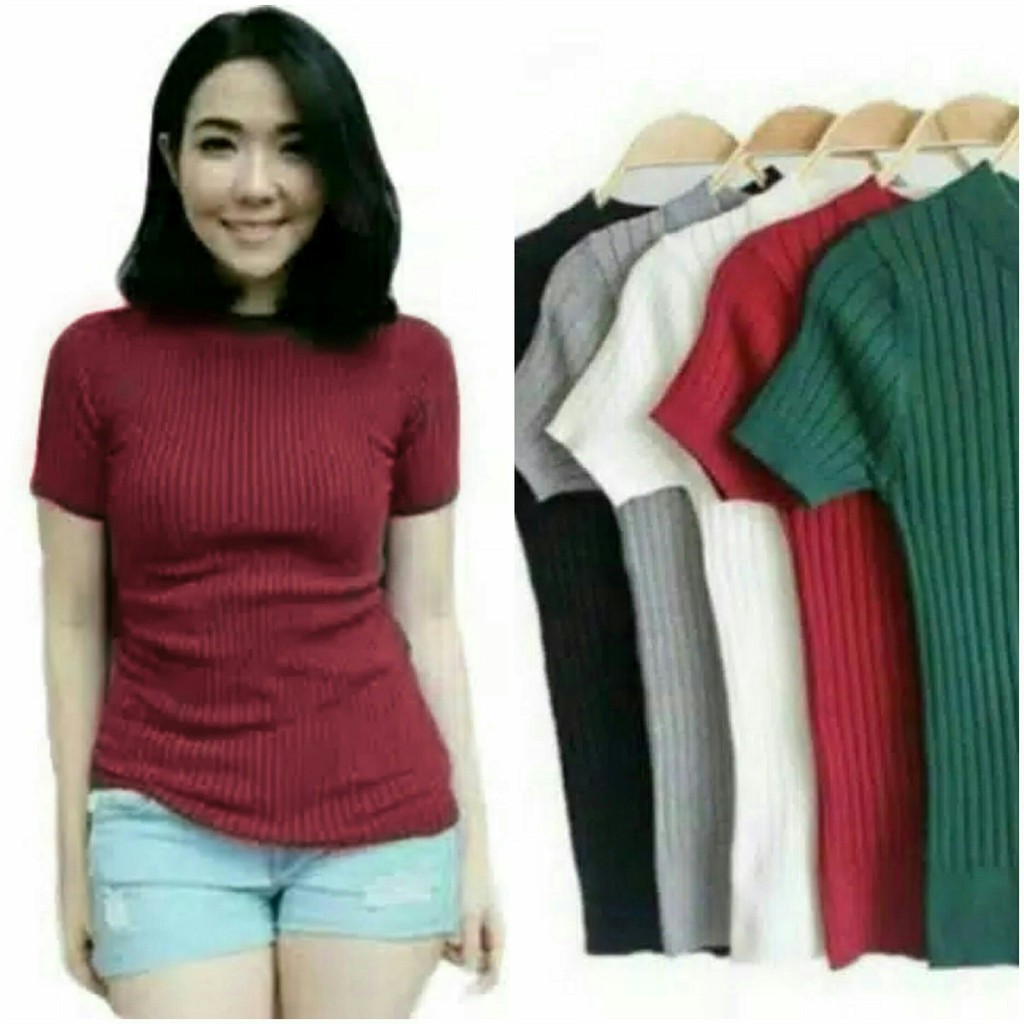 FWG - GISELLA BLOUSE RAJUT / BLOUSE RAJUT / ATASAN RAJUT WANITA / PAKAIAN WANITA RAJUT