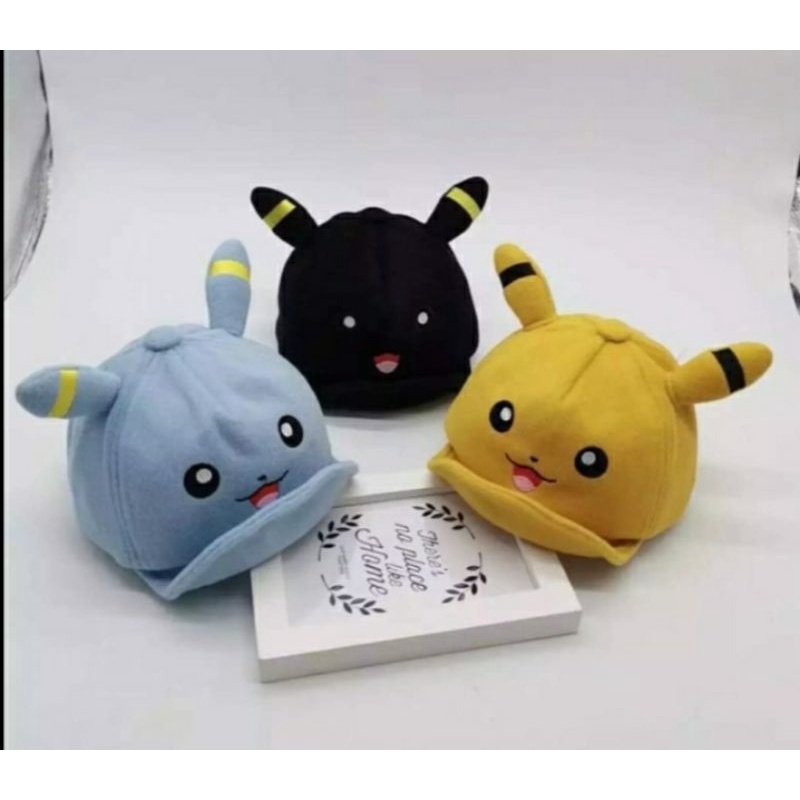 Topi Bayi / Topi Anak Karakter Pikacu/ Topi pikachu