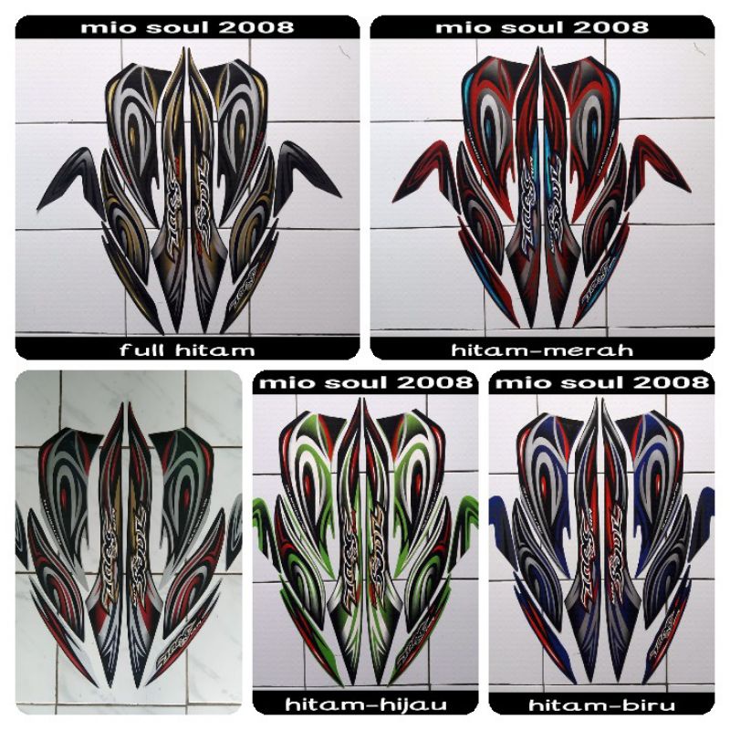 stiker striping list body motor full set yamaha mio soul tahun 2008