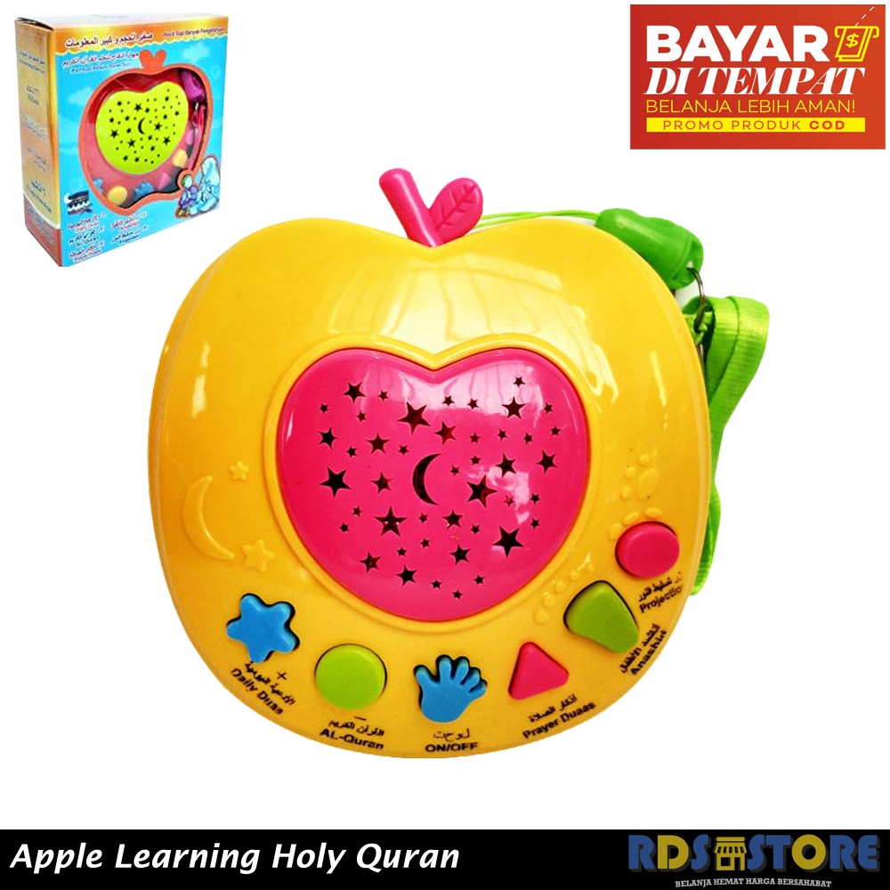 Mainan Anak Muslim Apple Learning Quran + Projector Lamp / Apel Quran / Apple Quran-2