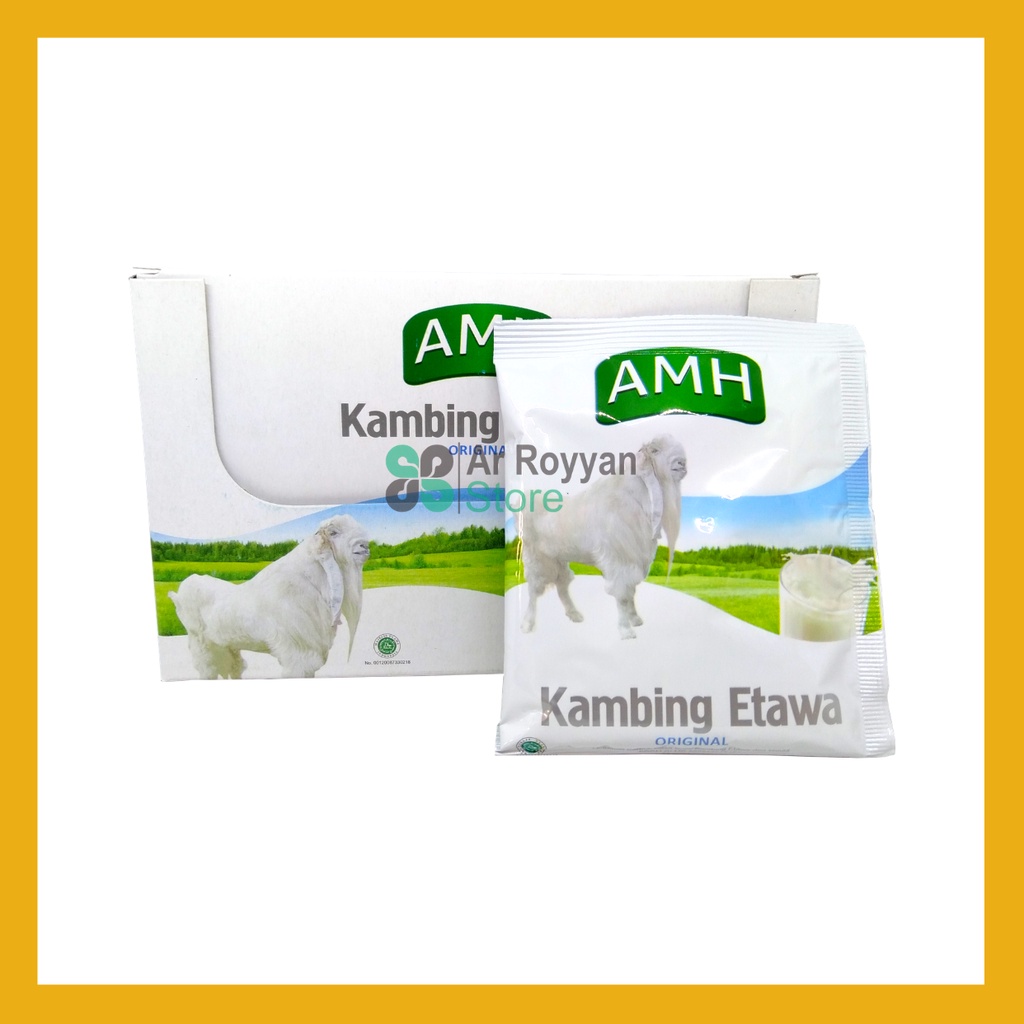 

SUSU KAMBING ETAWA AMH ASLI/ AMH FULL CREAM RASA ORIGINAL VANILLA SATU KOTAK 10 SACHET