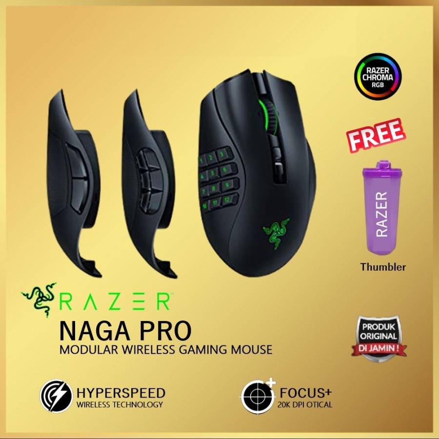 Razer Naga Pro Modular Wireless Gaming Mouse