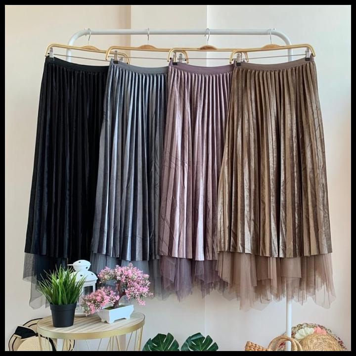 Rok Tutu Maxi Velvet Bolak Balik Premium Import