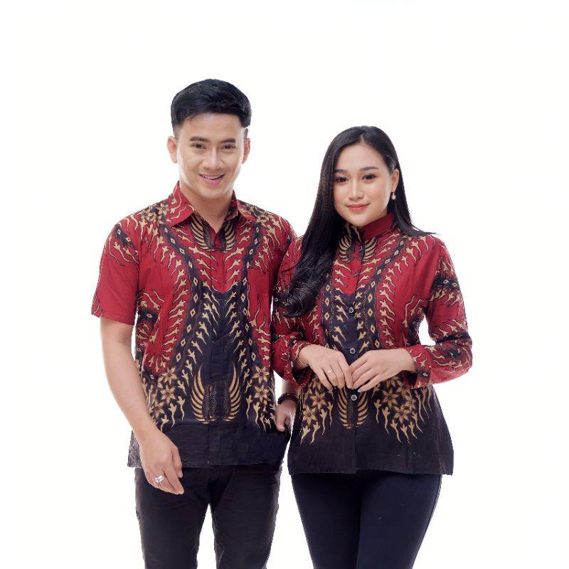 couple batik keris merah original hilmi super seragam batik pilihan baju busui friendly kancing depa