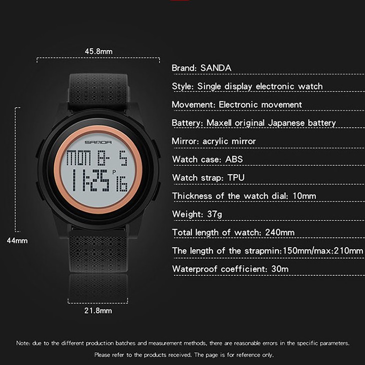 SANDA 337 Jam Tangan Pria Digital Shockproof Tali Rubber Anti air WATCHKITE WKOS
