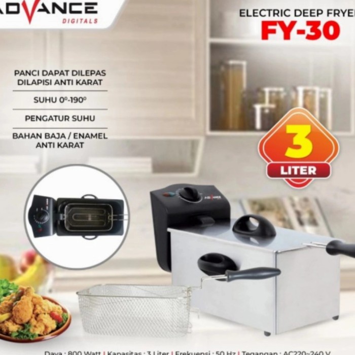 Deep Fryer Electric Advance FY 30 Penggorengan Listrik 3L