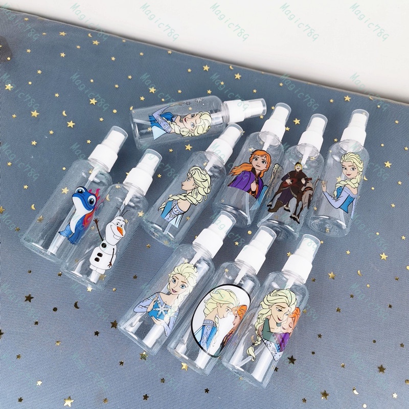 Magic789 Lovely Frozen Elsa Spray Bottle for Cosmetic 100ML Plastic Cartoon Travel Size Bottles