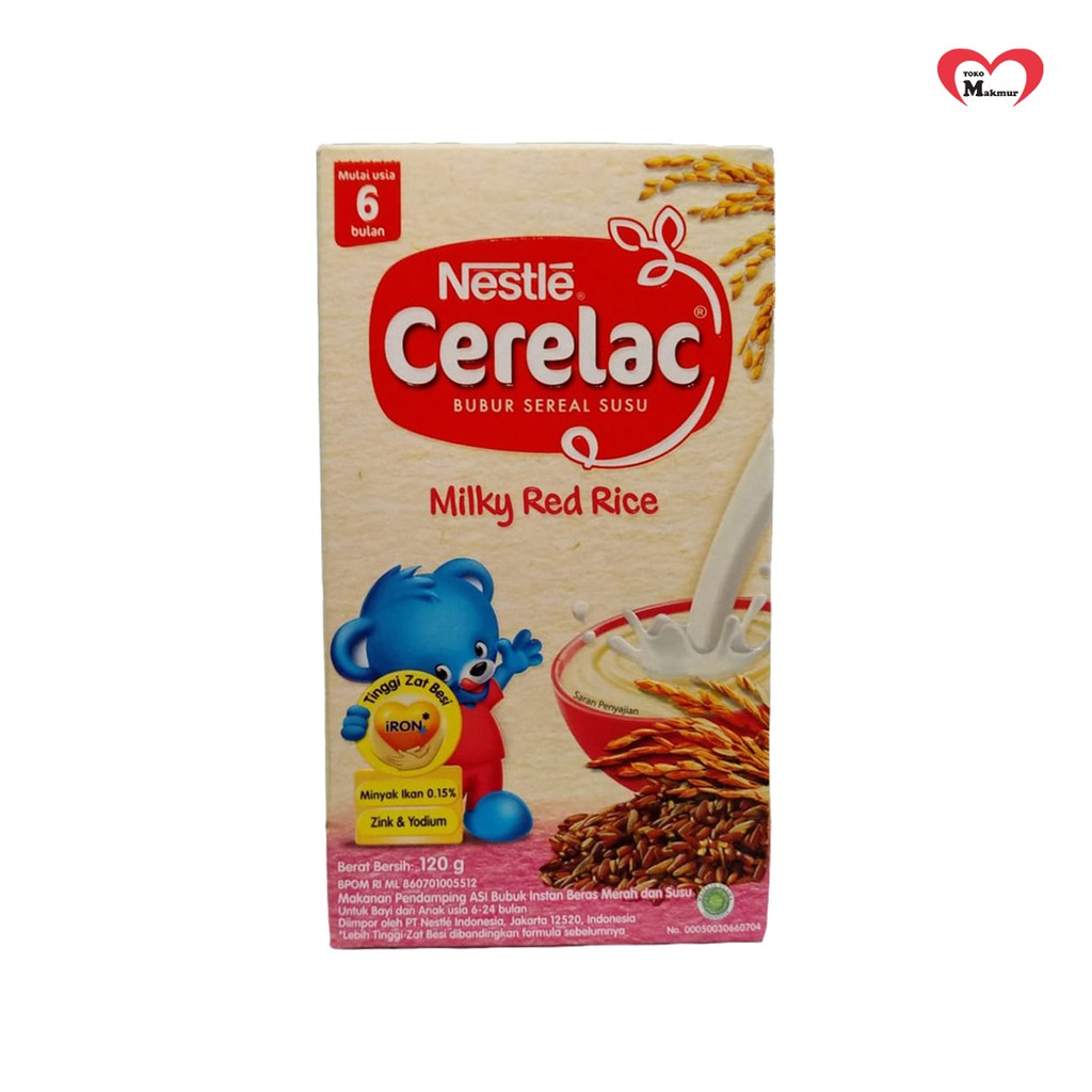 Cerelac Apel Jeruk Pisang / Ayam Bawang / Beras Merah / Kacang Hijau / Tim Ayam Sayur / Pisang 120gr  / Toko Makmur Online