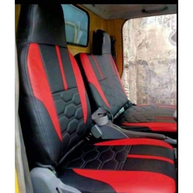 sarung jok canter,bungkus jok canter,cover jok canter,ragasa model standar motif gratis sarung stir