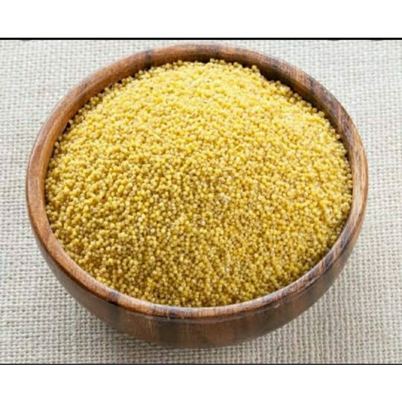 

Beras Kuning Baktan Biji Millet Ekor rubah Sarapan instant Alami Pengganti Nasi
