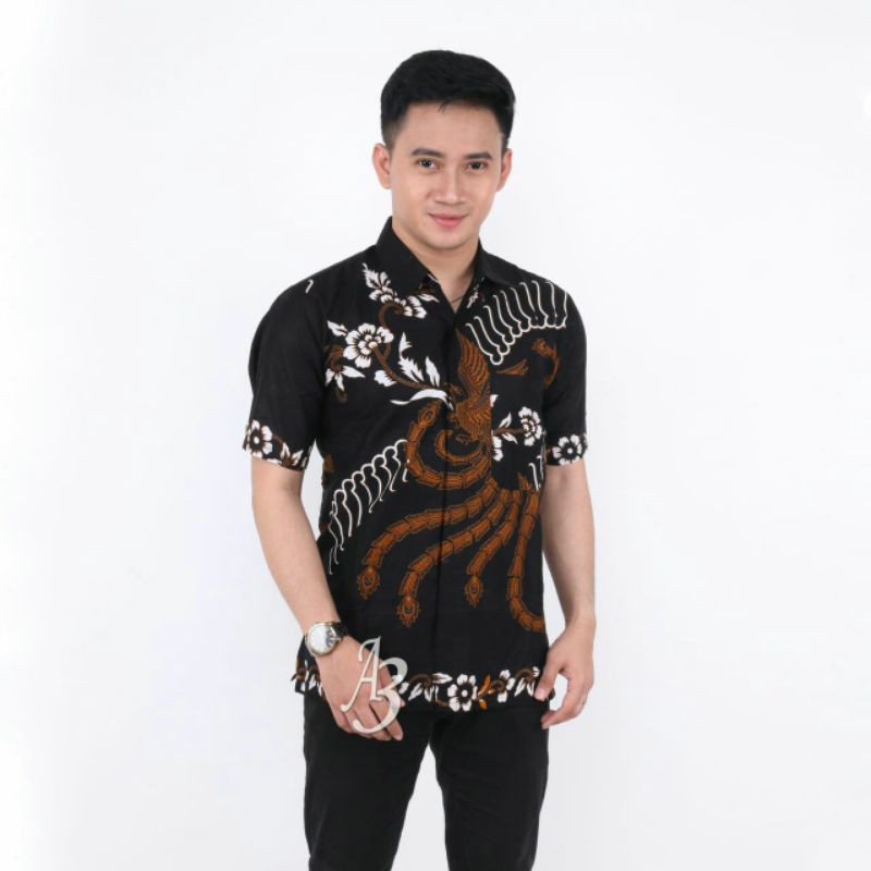 BATIK COUPLE KELUARGA sania ruffle ori ndoro jowi dnt motif AHY-Kemeja Pendek