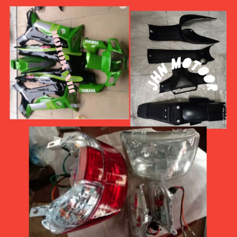 Full set body fiz r atau vega lama merah hitam biru kuning