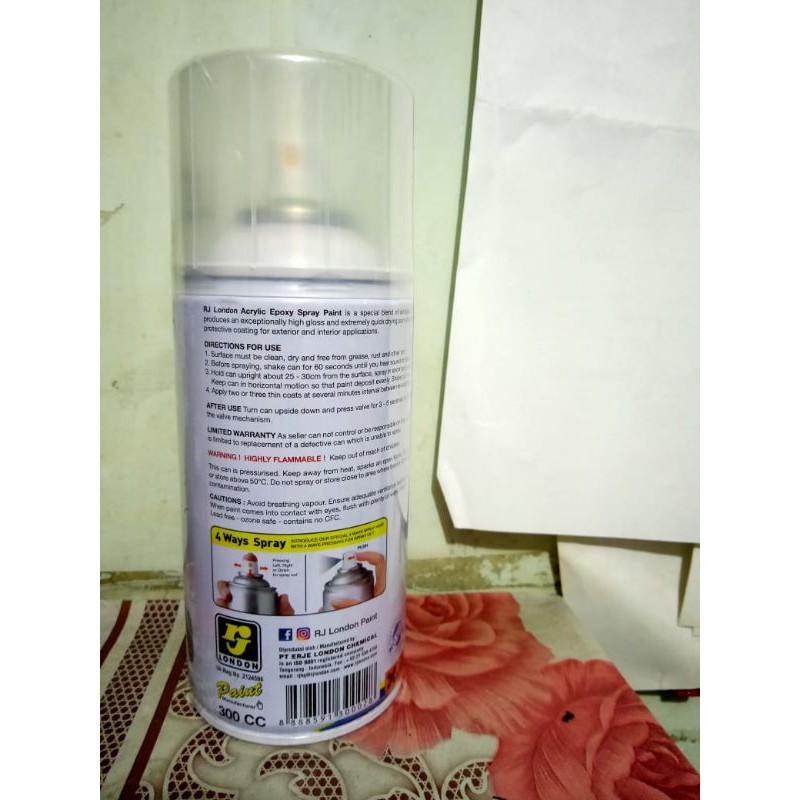 Pilok/Pylok/Cat Semprot Erje Rj 300cc Clear Doff /Pernis Doff/Dull Leaquer (000)